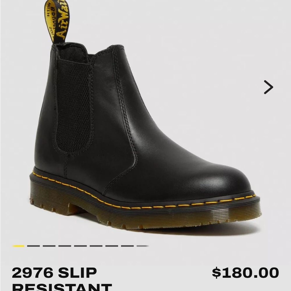 NWT - Steel Toe Dr. Martens Black Chelsea Boots